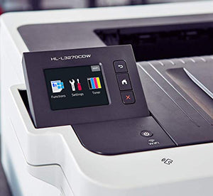 Brother HL-L3270CDW Compact Wireless Digital Color Printer with NFC, Auto 2-Sided Printing, Built-in Wireless, 25ppm, 600 x 2400 dpi, 250-sheet, Works with Alexa - Bundle with JAWFOAL Printer Cable