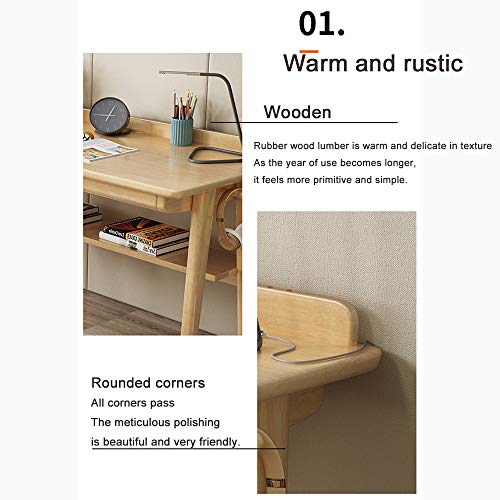 Desk Home Solid Wood Computer, Simple Modern Office Workstation, Bedroom Student Writing Game Table, Suitable for Home, Office