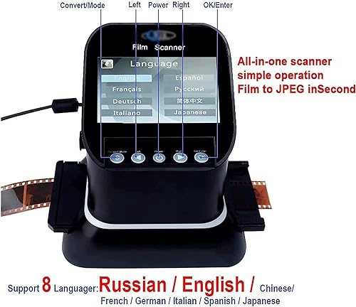 COYEUX Film Slide Scanner, Digital Film Converter with 1080P LCD Screen - Convert 35mm, 135, 126, 127 Negatives & Slides to Digital JPEG