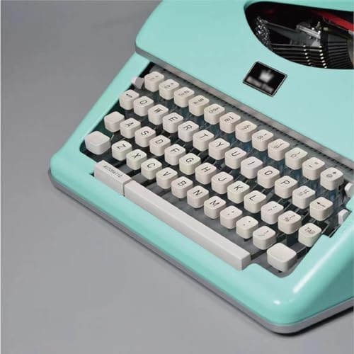 Quepiem Retro Mechanical English Typewriter, Traditional Portable Manual Typewriter (Black)