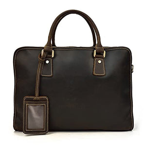 WFJDC Retro Men's Briefcase Messenger Bag Work Handbag 14 Inch Computer Bag Shoulder Men's Bag (Color : B, Size : 29 * 40 * 13cm)