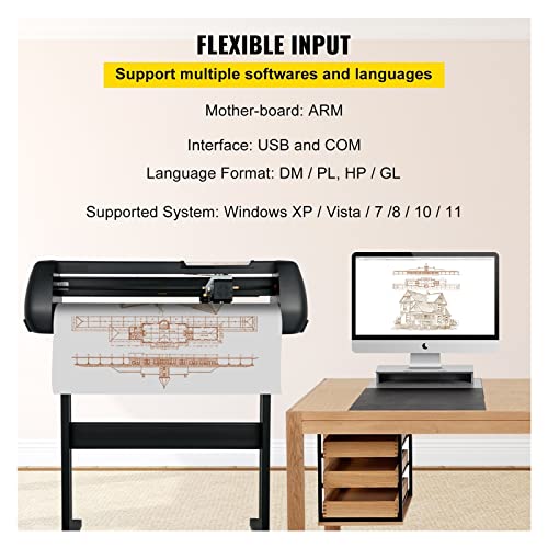 LOMCOT 28Inch Vinyl Cutter Plotter with Stand and LCD Display