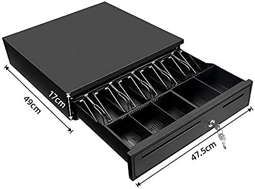 MUNBYN Receipt Printer, USB Ethernet LAN 80MM Thermal Printer, Black Supermarket POS Kitchen Printer with Auto Cutter Support ESC/POS Windows System, 16" Cash Drawer Register with Removable Coin Tray