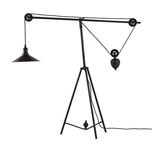 Zuo 98235 Modern Jasper Floor Lamp, Antique Black & Gold