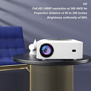 BEYSG Mini Projector Bluetooth5.0 Auto Focus 300ANSI Lm 100‑240V (UK Plug)