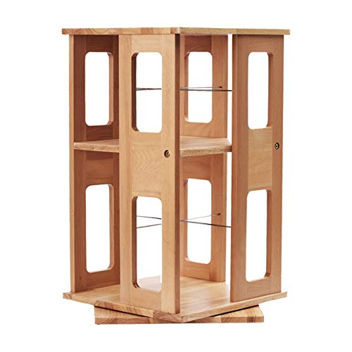 360° Rotating Desktop Bookshelf Organizer Stand Storage Rack