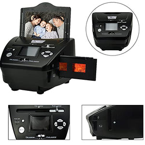 COMDS 4-in-1 High-Resolution Film Scanner with 2.4" LCD Screen - Converts 35mm/135 Slides & Negatives - Save to SD Card - No Computer Required