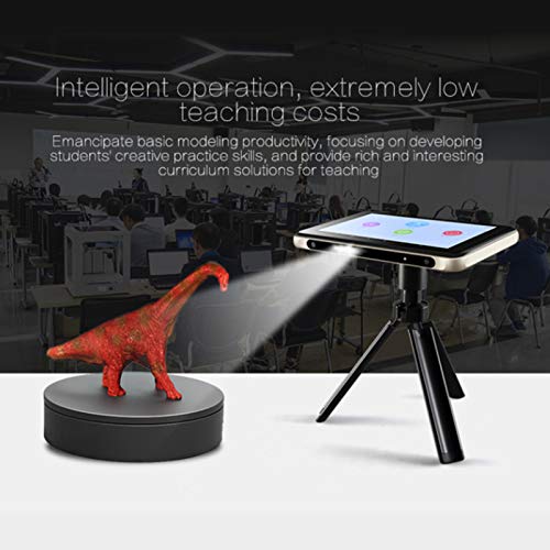 3D Scanner,Fesjoy Original Creality CR-T 3D Intelligent Scanner 3D Modeling Scanner 1080P Projector 1300Megapixel with 7 Inch HD Touchscreen 32G Memory for Education/Art Design/Game Design/3D Printing