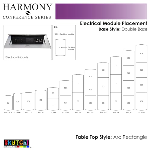 SKUTCHI DESIGNS INC. 20' Large Modular Conference Table with Data and Power | Harmony Series
