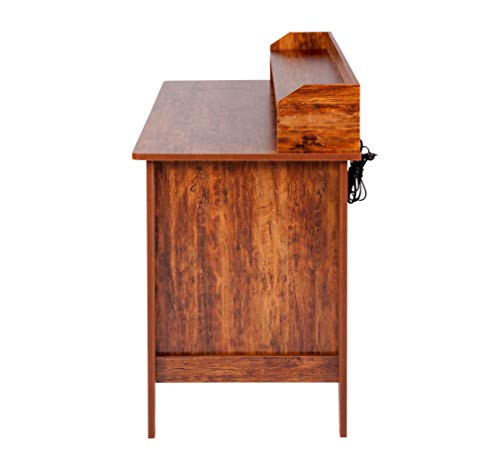 OneSpace Eleanor Executive Desk, Golden Cherry