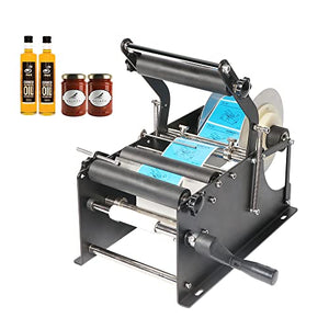 ZONEPACK Manual Labeling Machine for Bottles - Upgraded Label Applicator Sticker Printer with Handle