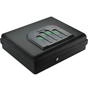 GunVault MicroVault XL Portable Large Gun Safe with Illuminated No-Eyes Digital Keypad and Security Cable (2 Pistol Capacity)
