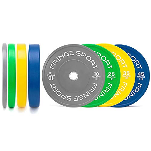 Color Bumper Plate Sets/Virgin Rubber w/Steel Insert/Low Odor + Dead Bounce/Olympic Weightlifting, & Strength Training Equipment (230)