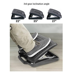 NOTRYA Office Foot Rest - Adjustable Angle, Non-Slip, Leg Relief Massage Lift - Under Desk Footrest