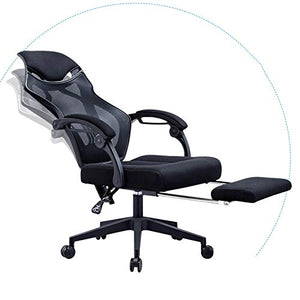 UsmAsk Ergonomic High-Back Swivel Mesh Office Chair with Footrest