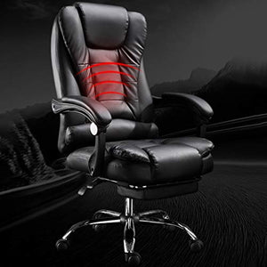 Massage Sofa Chair, Reclining Leather Office Chair, High Back Executive Chair,Thick Seat Cushion,Ergonomic Adjustable Seat Height and Back Recline,Desk and Task Chair,Shipping from USA