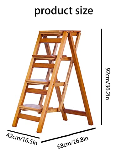 LUCEAE Four Step Folding Step Ladder for Office, Home, and Kitchen