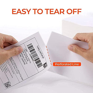 MUNBYN Label Printer with Pack of 500 Label Paper, Paper Holder, Thermal Printer for Barcodes-Labels Labeling, Compatible with UPS, FedEx, Amazon, Ebay, Etsy, Shopify,etc