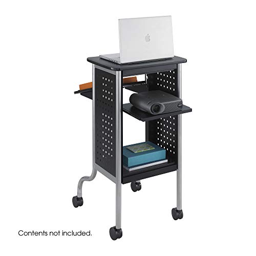 Safco Scoot Presentation Cart, Black