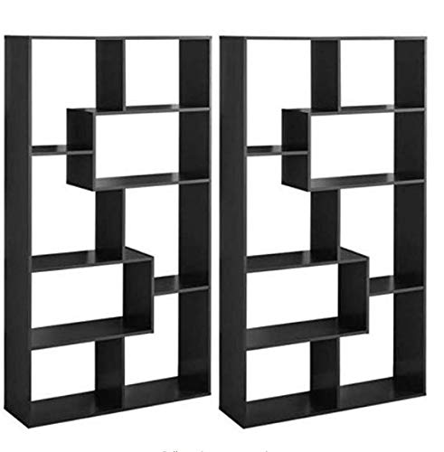Mainstay` Home 8-Shelf Bookcase Espresso, Set of 2