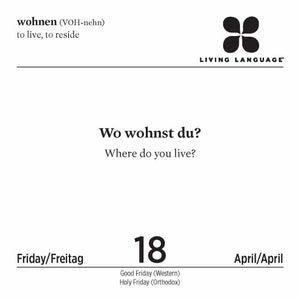 Living Language: German 2014 Day-to-Day Calendar: Daily Phrase & Culture Calendar