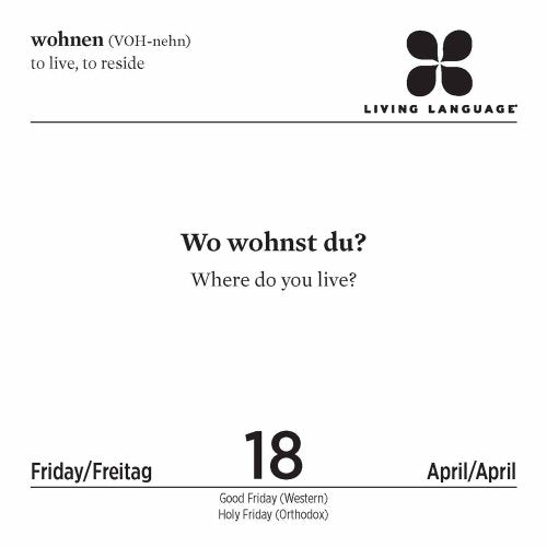 Living Language: German 2014 Day-to-Day Calendar: Daily Phrase & Culture Calendar