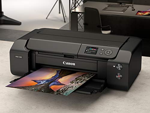 Canon imagePROGRAF PRO-300 Wireless Color Wide-Format Printer, Prints up to 13"X 19", 3.0" LCD Screen with Profession Print & Layout Software and Mobile Device Printing, Black