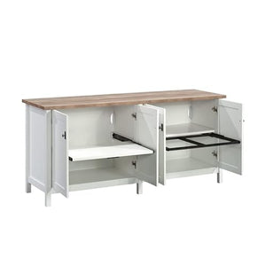 Sauder White Finish Storage Credenza