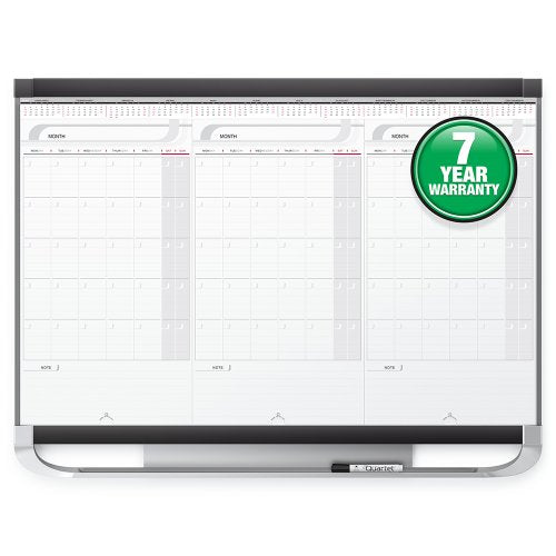 Quartet Prestige 2 Sliding Three Month Calendar Board, 3 x 2 Feet, Total Erase Surface (CMP32P2)