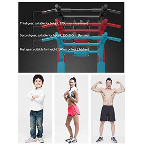 ZXNRTU Wall Mounted Pull-Up Bar Multi-Grip Chin-Up Bar Dip Stand Power Tower Set for Home Gym Strength Training Equipment (Color : White)