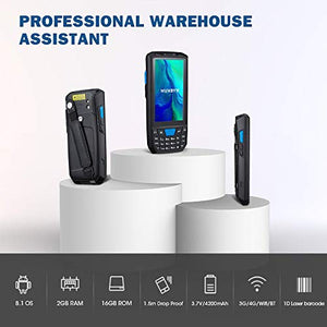 Android 8.1 Warehous Handheld Barcode Scanner MUNBYN Mobile Computer, 2D Honeywell Barcode Reader, 4.5’’ Corning Gorilla Glass, IPS Touch Screen, Numeric Keypad Support Wireless 4G 3G WiFi