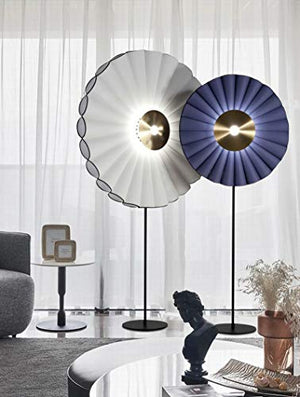 EESHHA LED Postmodern Floor Lamp - White Fabric, Warm White Light, H178cm