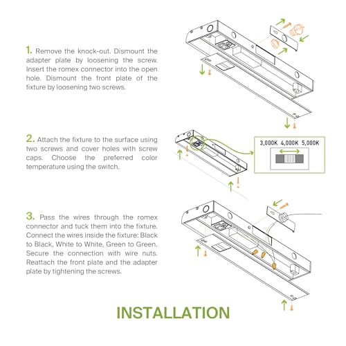 ASD 32" Dimmable LED Under Cabinet Lighting 16W 1057 LM - 3000K/4000K/5000K - ETL Energy Star - White (20 Pack)