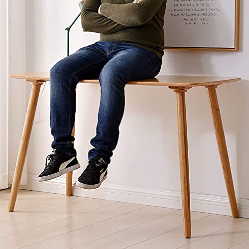 LQ Shelf Computer Desk, Easier and Modern Bamboo Home Office Desk, Office-Desk Workstation for Office/Study/Bedroom, Easy to Assemble Coffee Table (Size : 80×60×71cm)
