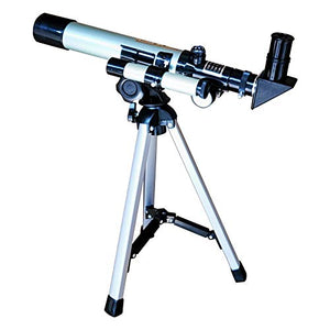 YSBZChu Telescope for Kids & Astronomy Beginners - 40mm Diameter 20X Magnification Telescope Portable Travel Telescope with Tripod,Educational Telescopes Kids Toy (Silver)