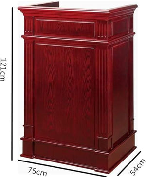 REPALY Wooden Podium Lectern Stand - Solid Wood Welcome Reception Desk for Office School