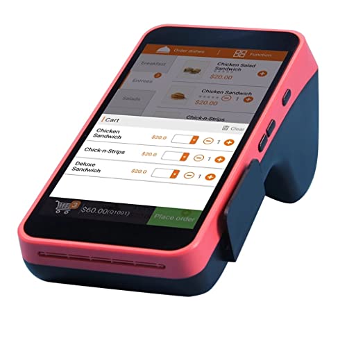 Handheld POS Terminal with Built-in Scanner, Thermal Printer, NFC, Android OS - Ideal for Supermarkets and Restaurants