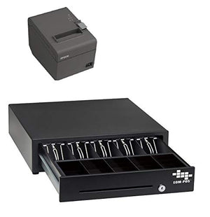 POS Hardware Bundle for Square - Cash Drawer and Thermal Receipt Printer,[Compatible with Square Stand and Square Register]