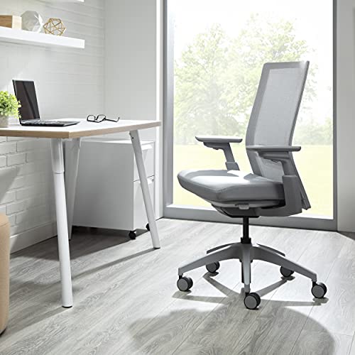Allsteel Evo Office Chair with Lumbar Support, Adjustable Arms, Activated Recline - Gray Frost Mesh