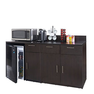 Breaktime 2 Piece 3271 Coffee Kitchen Lunch Break Room Furniture Cabinets Fully Assembled Ready to Use, Instantly Create Your New Break Room, Espresso