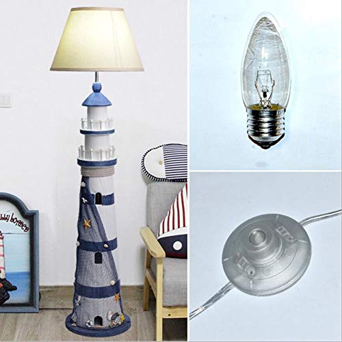 Floor Lamps Mediterranean Simple Creative Children Bedroom Floor Lamp Room Nordic Sea Lighthouse Vertical Desk Lamp Floor Standing Lamp