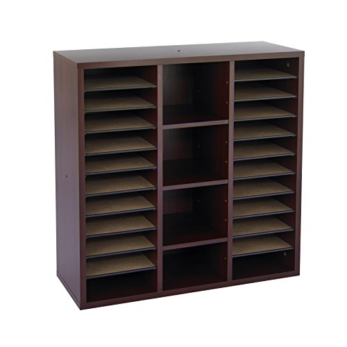 Safco Products Apres Modular Storage Literature Organizer, Mahogany