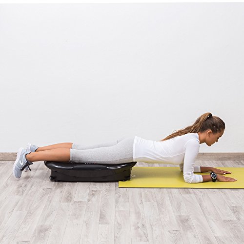 GLOBAL RELAX Zen Shaper Plus Vibration Plate - Black (2020 New Model) - Fitness oscillating Vibration Platform – MP3 Music – 3 Exercise Areas (Walk-Jogging-Running) -2 Years Warranty