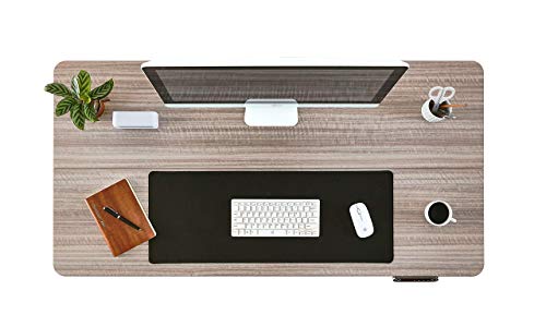 LINSY HOME Electric Height Adjustable Office Desk, 55 x 27 inch Standing Desk Intelligent Stand Up Workstation with 4 - Height Memory Controller, Headphone Hook, Cable Management Groove, Mouse Pad