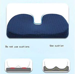 None Comfort Foam Seat Cushion for Lower Back Pain Relief - Office Chair & Car Seat Sciatica Relief