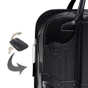 Siamod SAN MARTINO Ladies' Detachable-Wheeled Briefcase 15 Laptop Case Black
