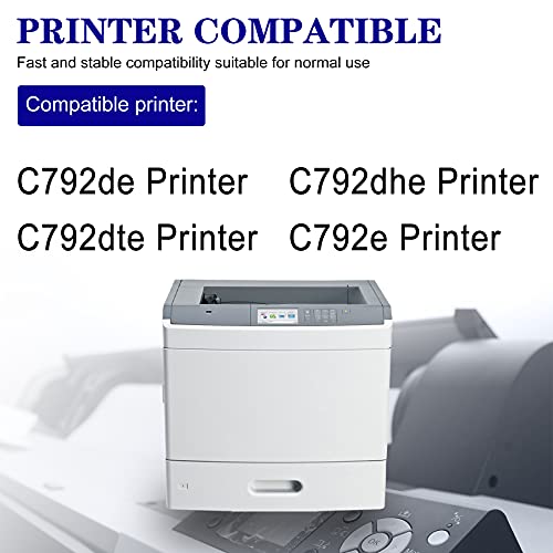 1 Pack Magenta C792 Compatible C792X4MG Extra High Yield Ink Cartridge Replacement for Lexmark C792dhe C792dte C792e C792de Printer Toner Cartridge.
