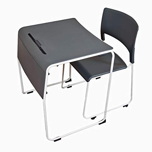 Luxor Lightweight Stackable Student Desk and Chair - 4 Pack