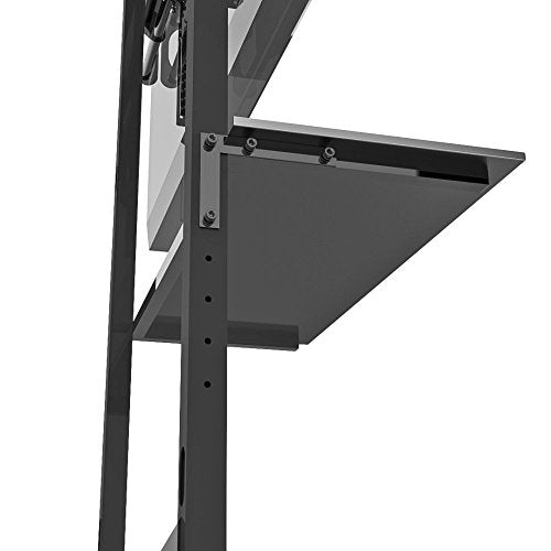 Cotytech CT-OS45-1S Adjustable Ergonomic Mobile TV Cart for 56-Inch to 70-Inch TVs with 1 Shelf