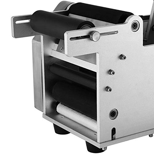 BestEquip LT-50D Bottle Label Machine Semi-Automatic Round Bottle Label Labeling Machine for 15-120mm with Date Code Printer